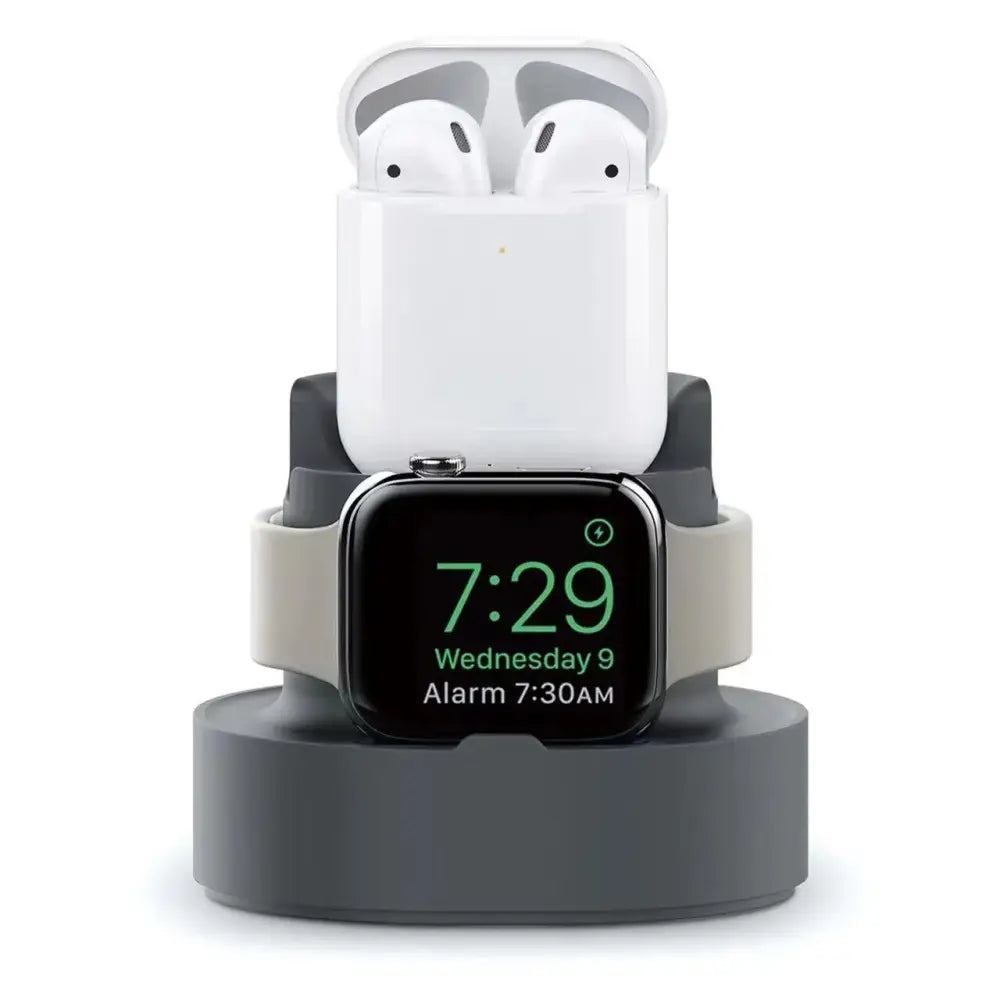 Ladestation - 2-in-1 Ladestation für Apple Watch & iPhone - Grau