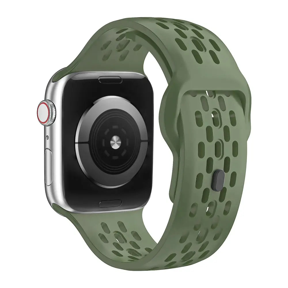 Apple Watch Armband - Apple Watch Aktiv Armband aus Silikon - Army Green / 38-40-41 mm