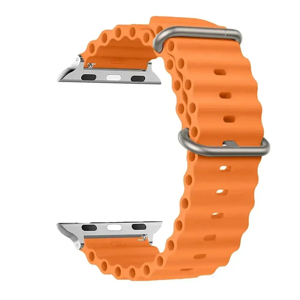 Apple Watch Armband - Apple Watch Ocean Silikon-Armband - Orange / 38-40-41 mm