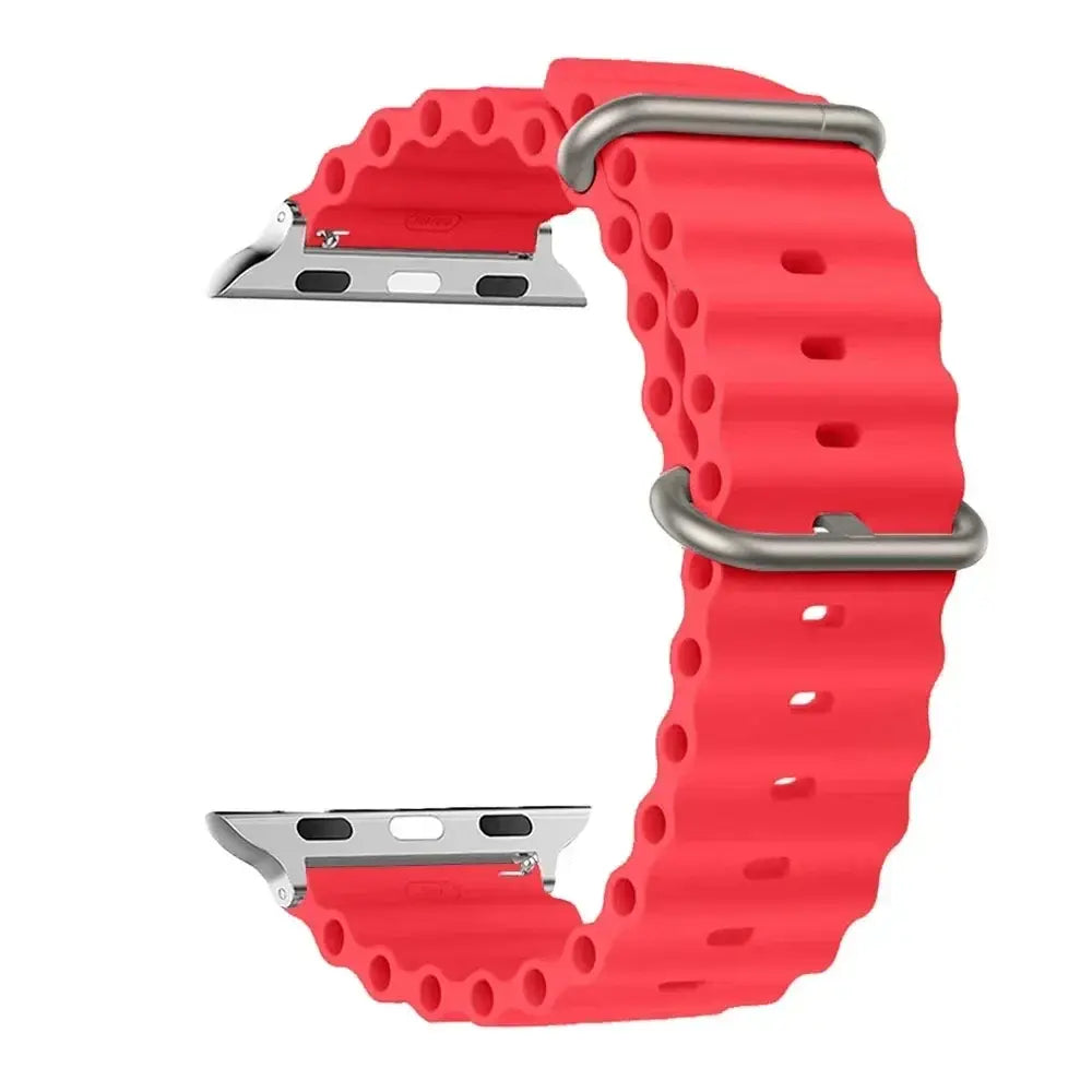 Apple Watch Armband - Apple Watch Ocean Silikon-Armband - Red / 38-40-41 mm