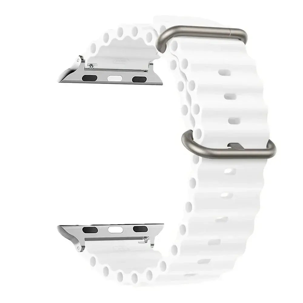 Apple Watch Armband - Apple Watch Ocean Silikon-Armband - White / 38-40-41 mm