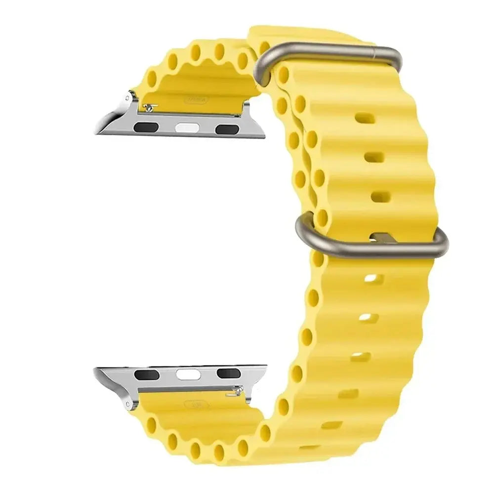 Apple Watch Armband - Apple Watch Ocean Silikon-Armband - Yellow / 38-40-41 mm