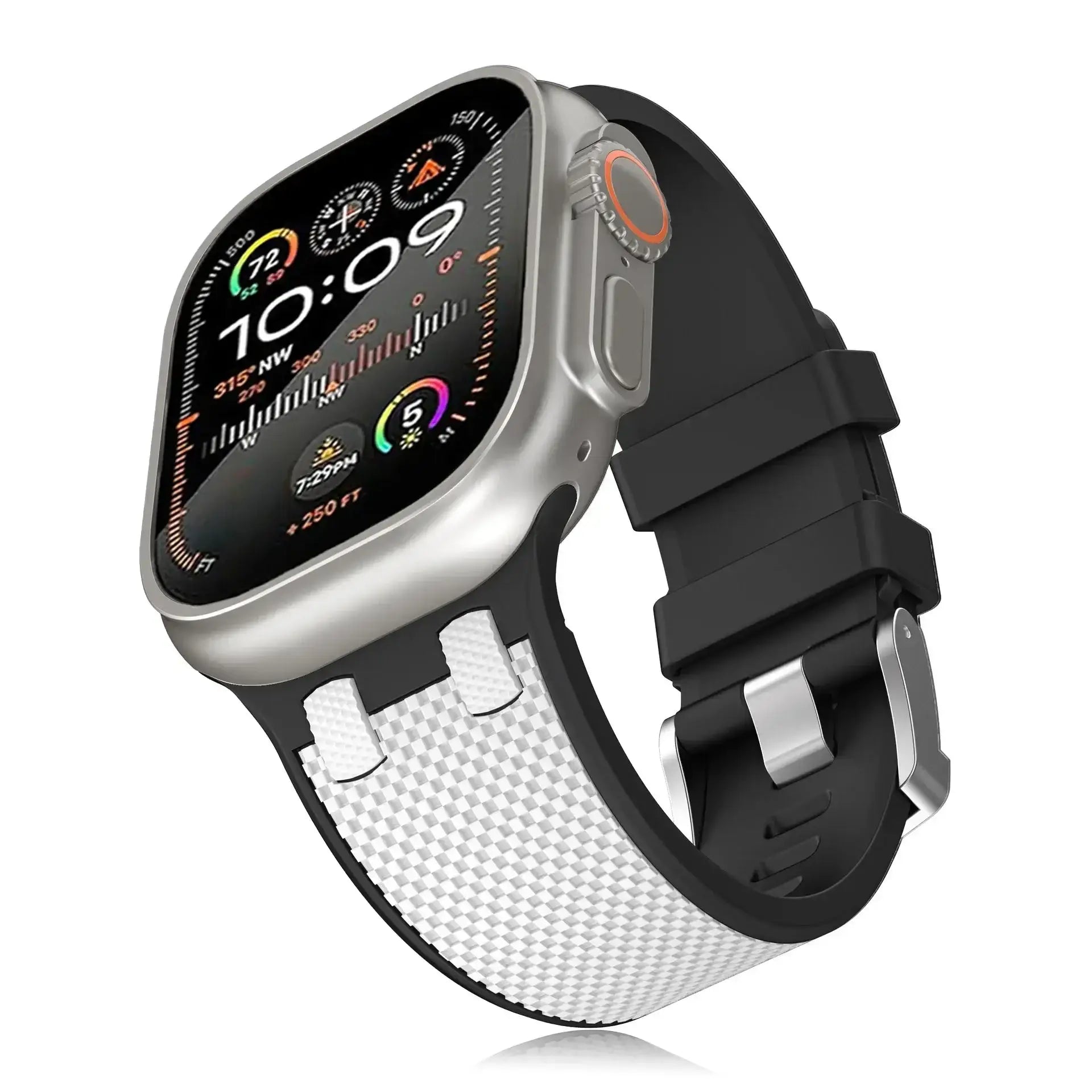 Apple Watch Silikon-Armband - Schwarz & Weiss / 42 mm - Apple Watch Armband