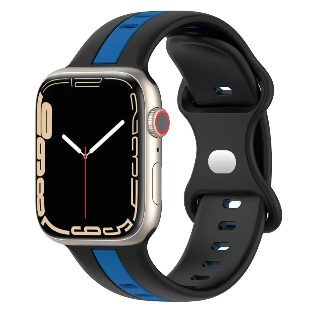 Apple Watch Armband - Color-Block Silikon-Armband mit Pin-Verschluss