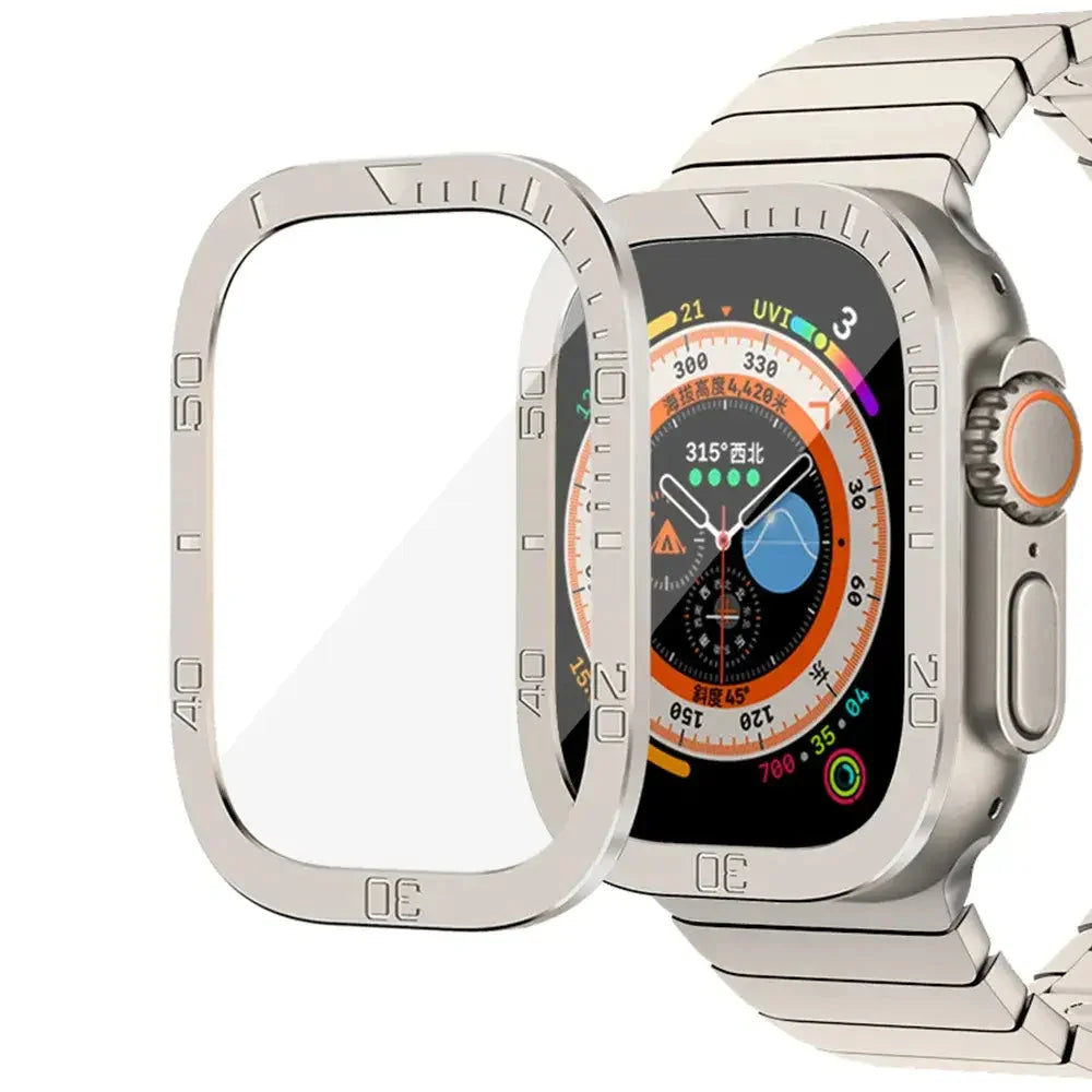 Displayschutz mit Zifferblatt für Apple Watch Ultra - Titan - Displayschutz