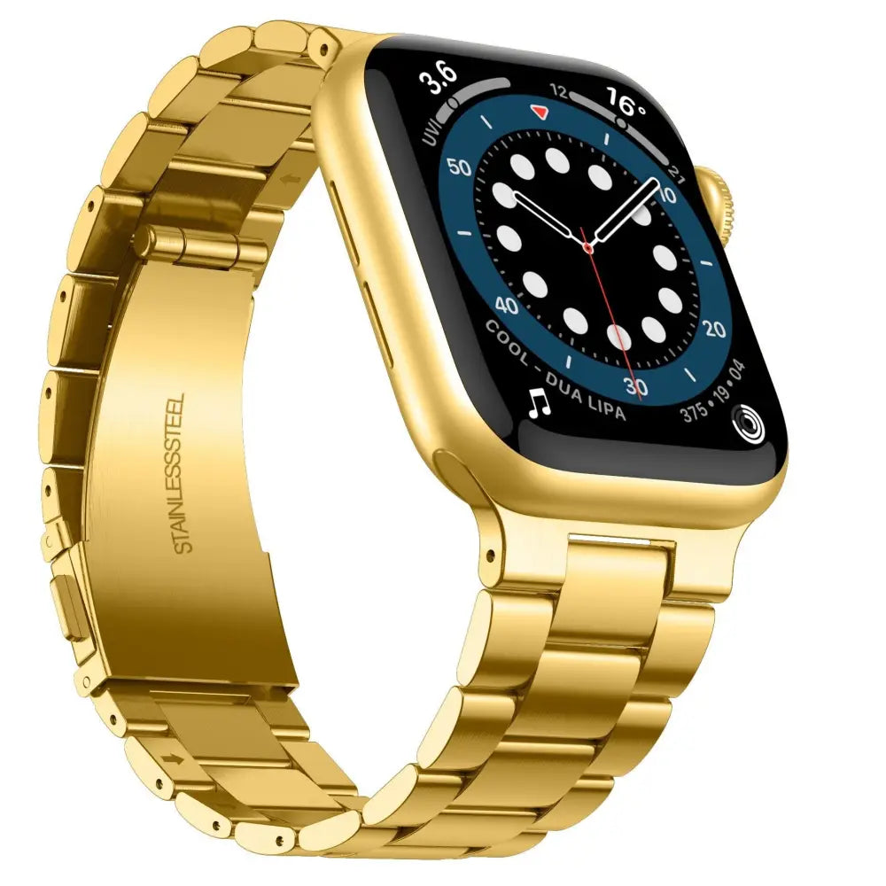 Apple Watch Armband - Dünnes Gliederarmband aus Edelstahl (2mm) - Gold / 38-40-41 mm