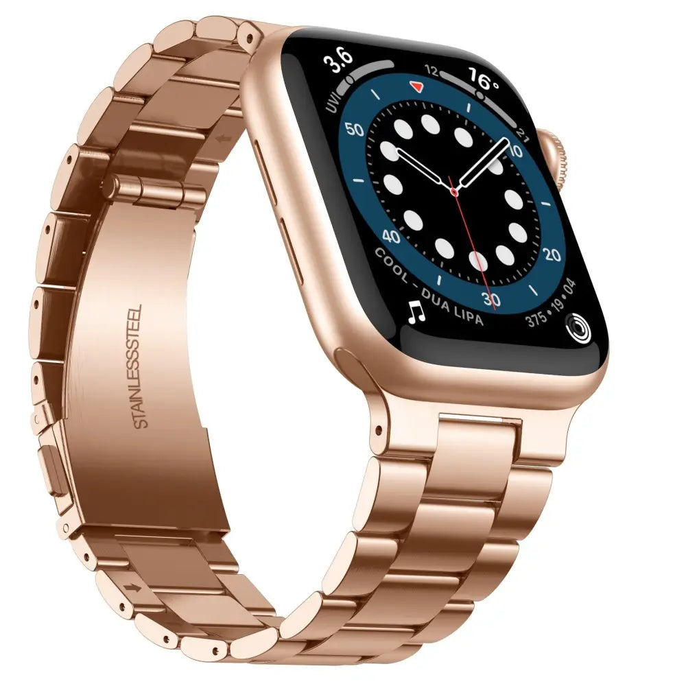 Apple Watch Armband - Dünnes Gliederarmband aus Edelstahl (2mm) - Rosegold / 38-40-41 mm