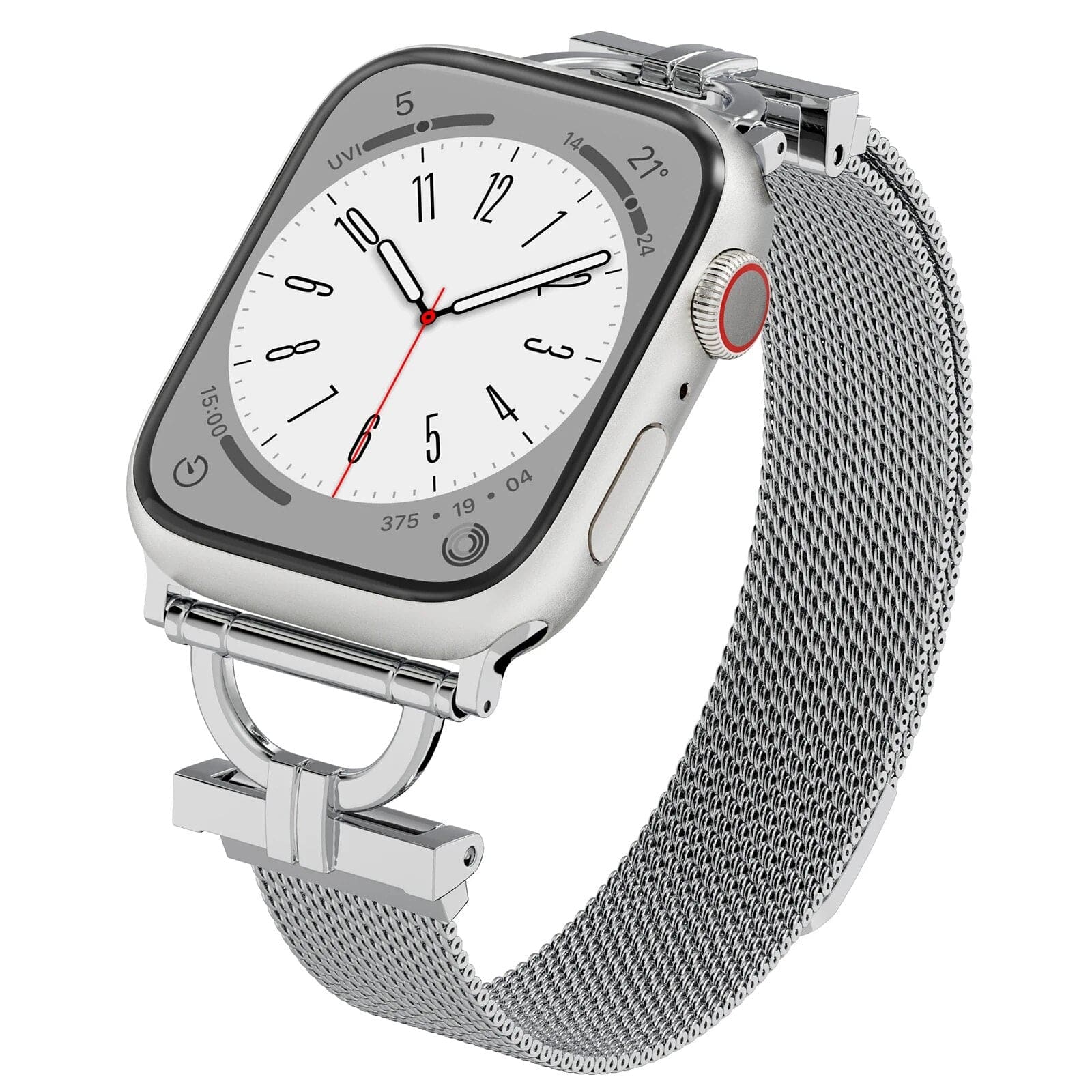 Dünnes Milanaise Armband mit Magnet-Verschluss - Silber / 38-40-41 mm - Apple Watch Armband