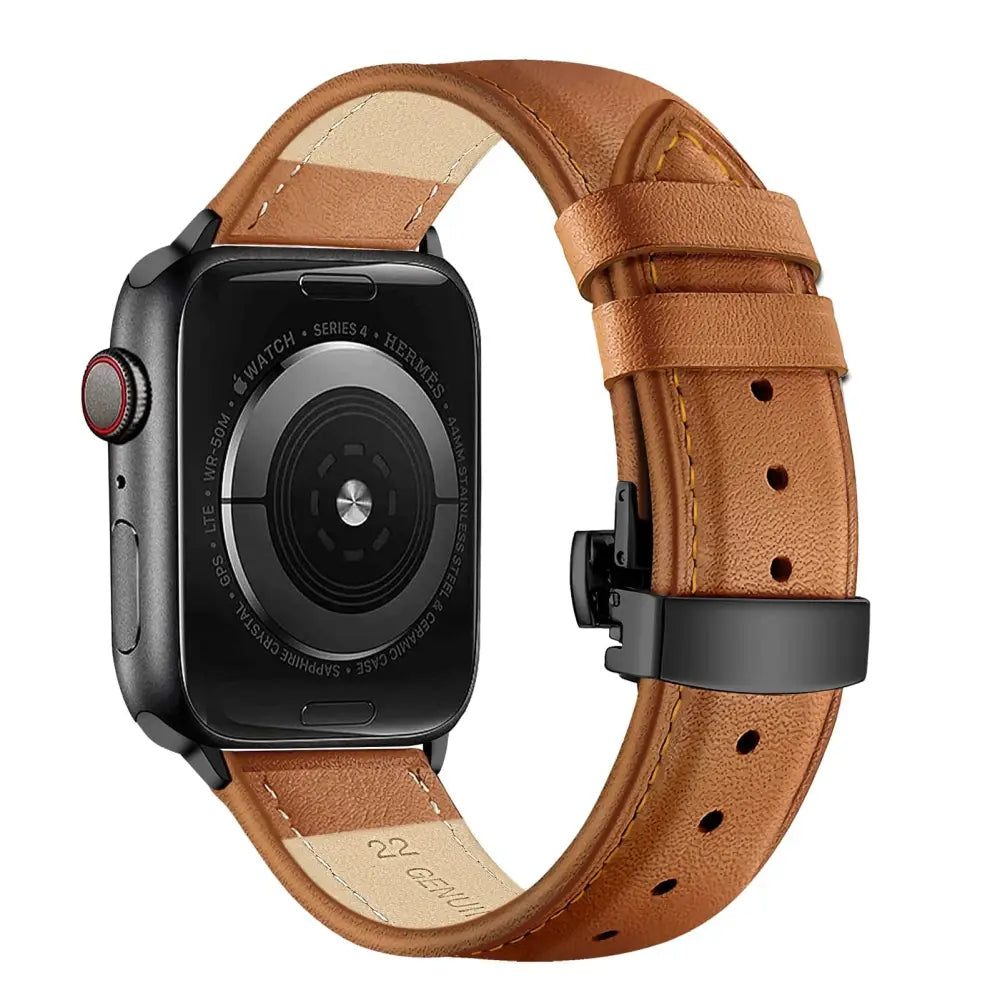 Apple Watch Armband - Echtleder Armband - Braun & Schwarz / 38-40-41 mm