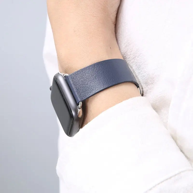 Apple Watch Armband - Echtleder-Armband mit Edelstahl-Schnalle