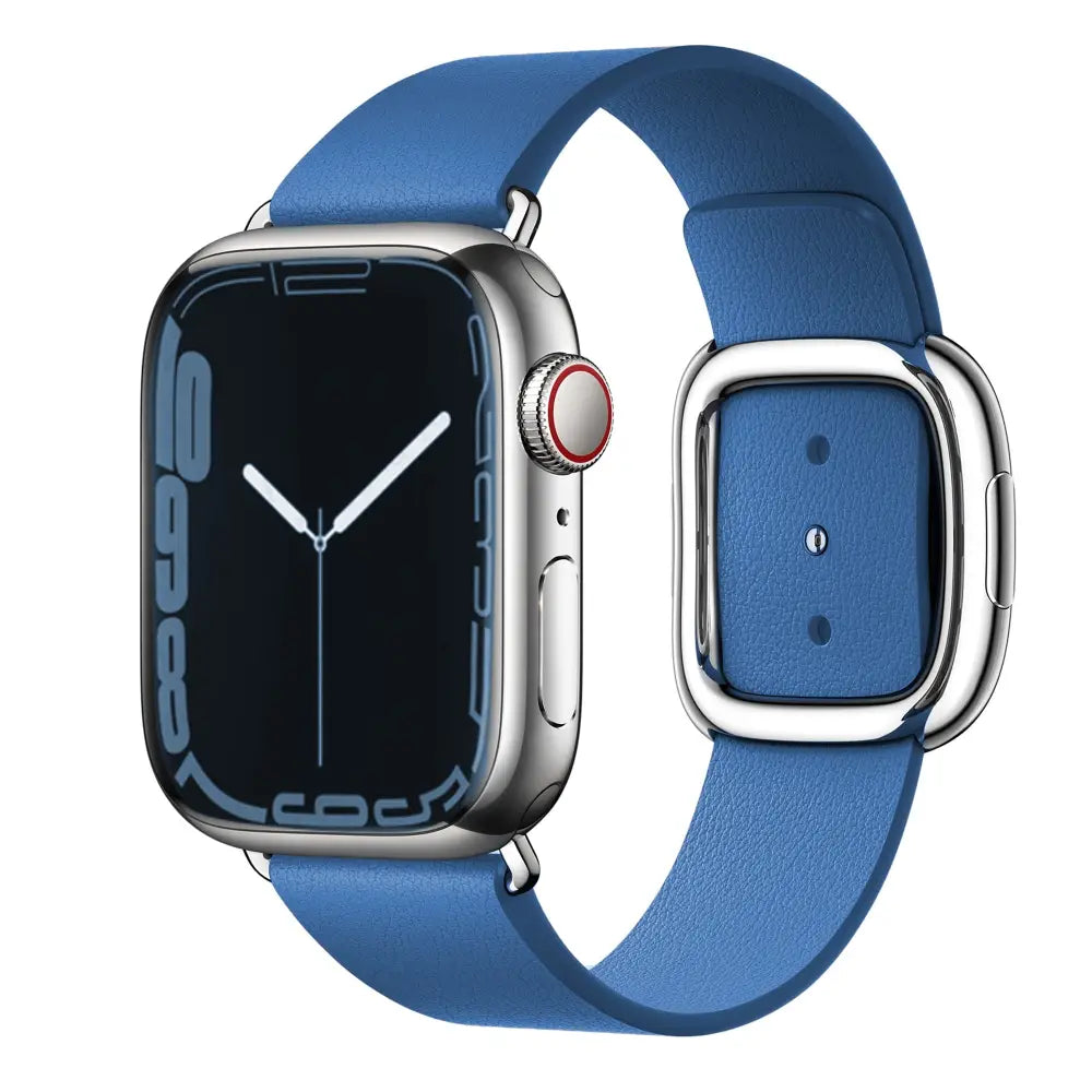 Apple Watch Armband - Echtleder-Armband mit Edelstahl-Schnalle - Cape Cod Blue / 38-40-41 mm