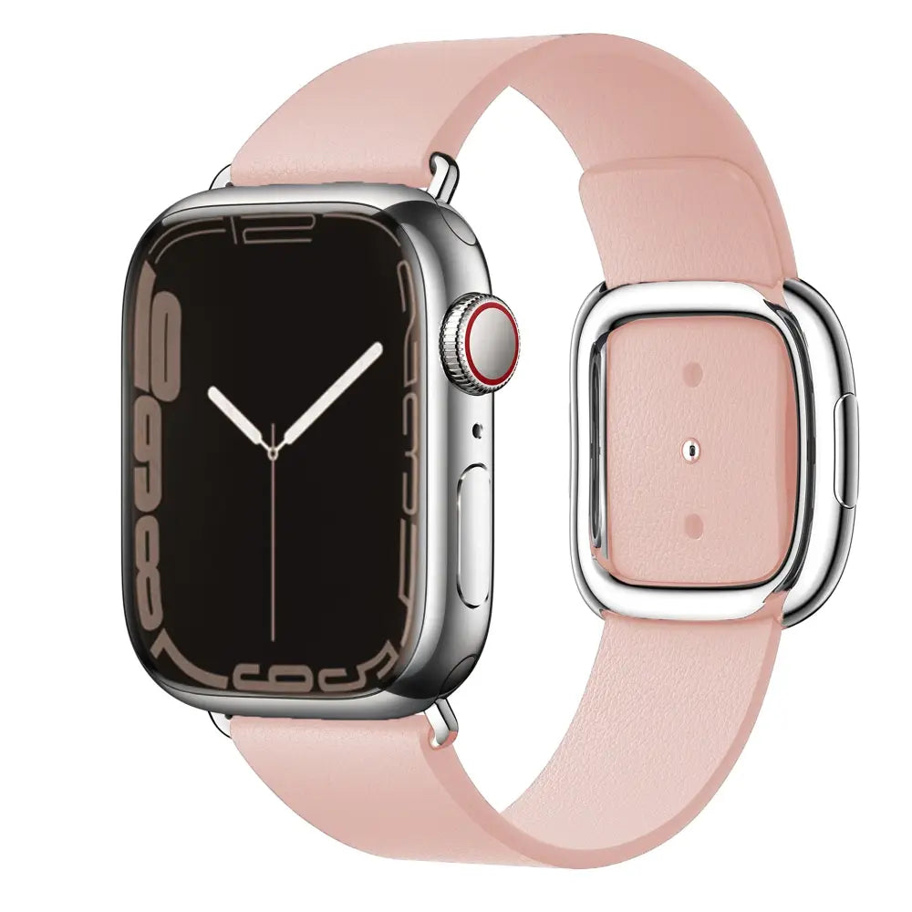 Apple Watch Armband - Echtleder-Armband mit Edelstahl-Schnalle - Rosa / 38-40-41 mm