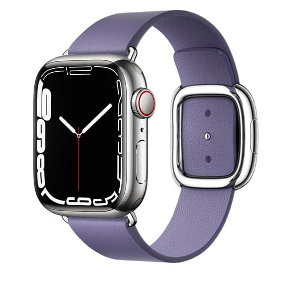 Echtleder-Armband mit Edelstahl-Schnalle - Violett / 38-40-41 mm - Apple Watch Armband