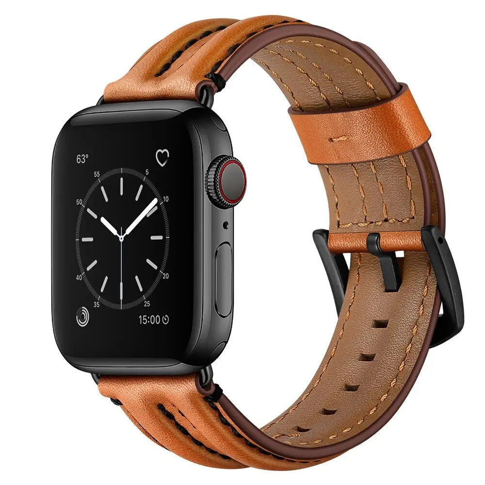 Apple Watch Armband - Echtleder Armband mit Relief