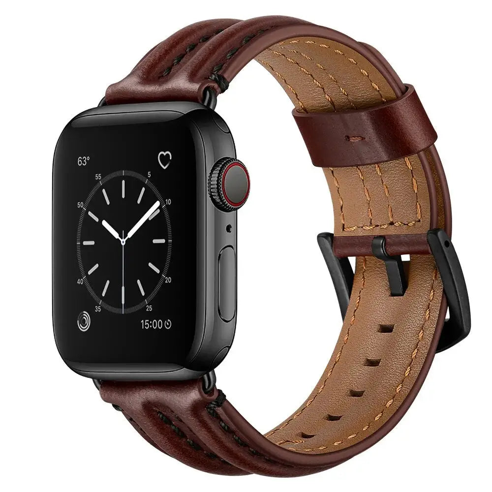 Apple Watch Armband - Echtleder Armband mit Relief