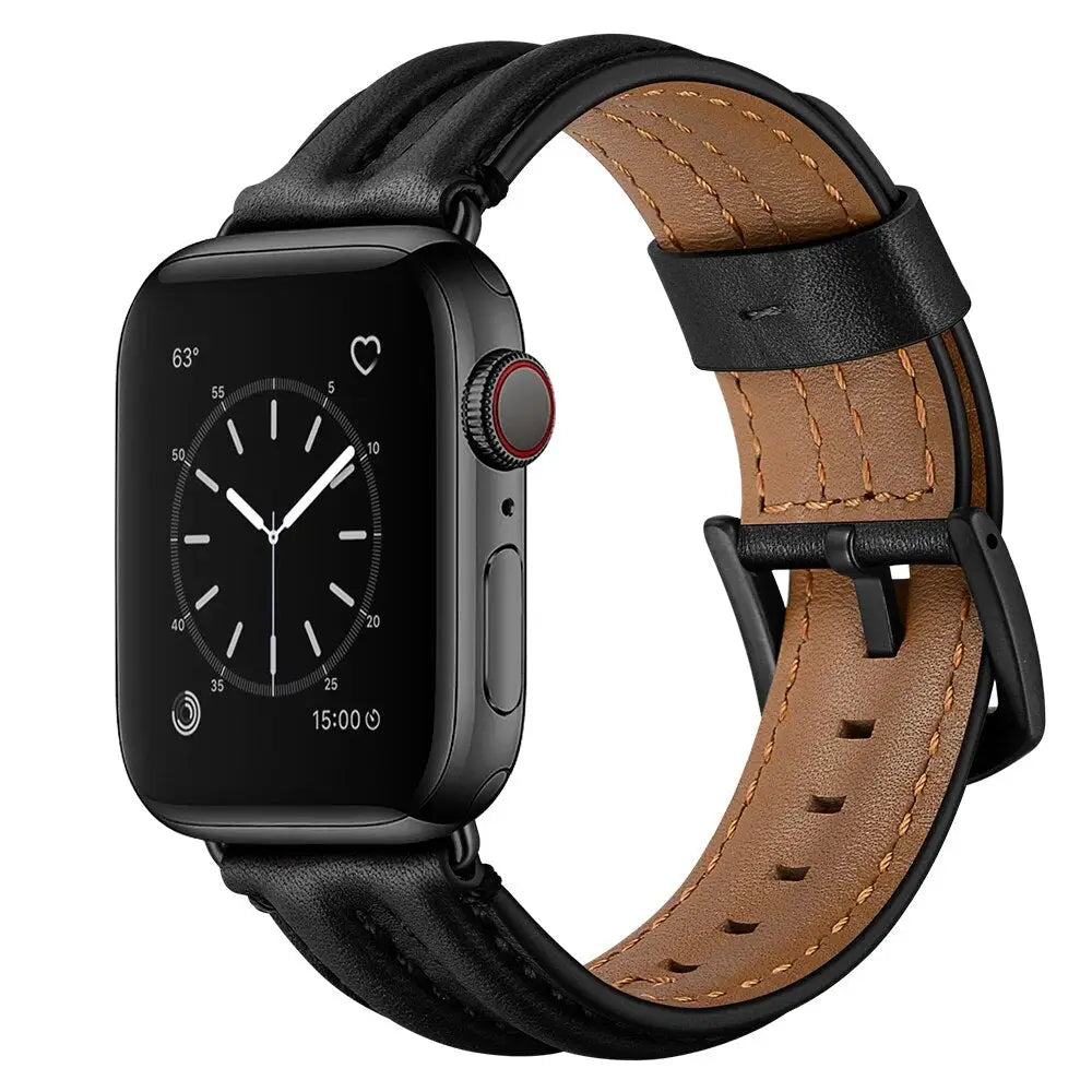 Apple Watch Armband - Echtleder Armband mit Relief