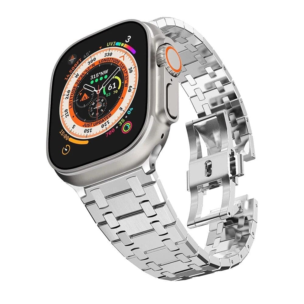 Edelstahl Gliederarmband - Silber / 38-40-41 mm - Apple Watch Armband