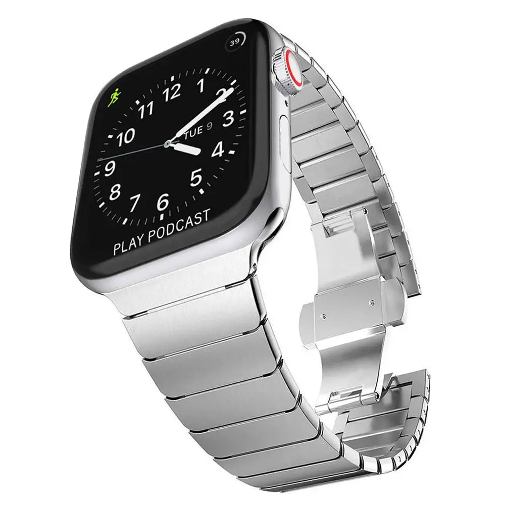 Apple Watch Armband - Edelstahl Gliederarmband - Silber / 38-40-41 mm