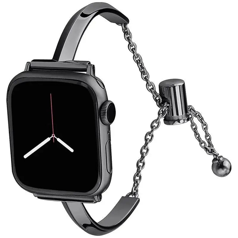 Apple Watch Armband - Edelstahl Schmuck-Armband - Schwarz / 38-40-41 mm