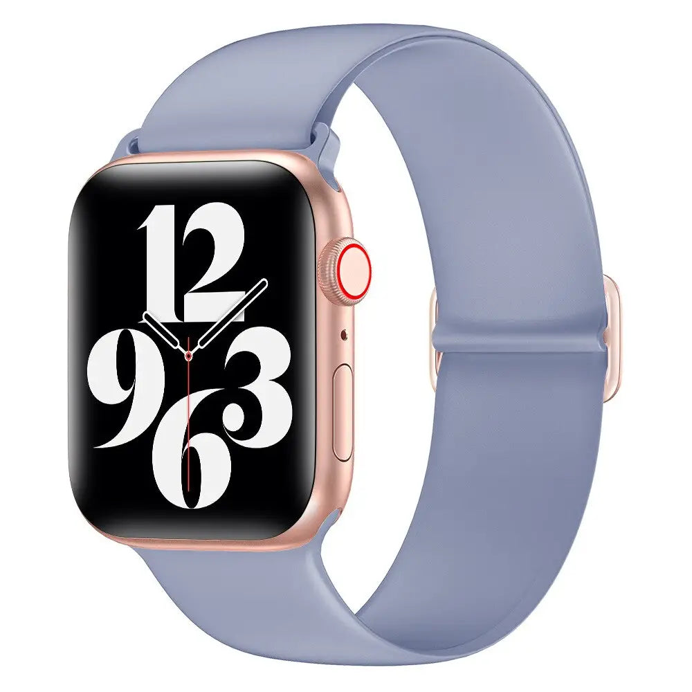 Apple Watch Armband - Elastisches Silikon Armband (anpassbar extra-dünn) - Lavendel / 38-40-41 mm