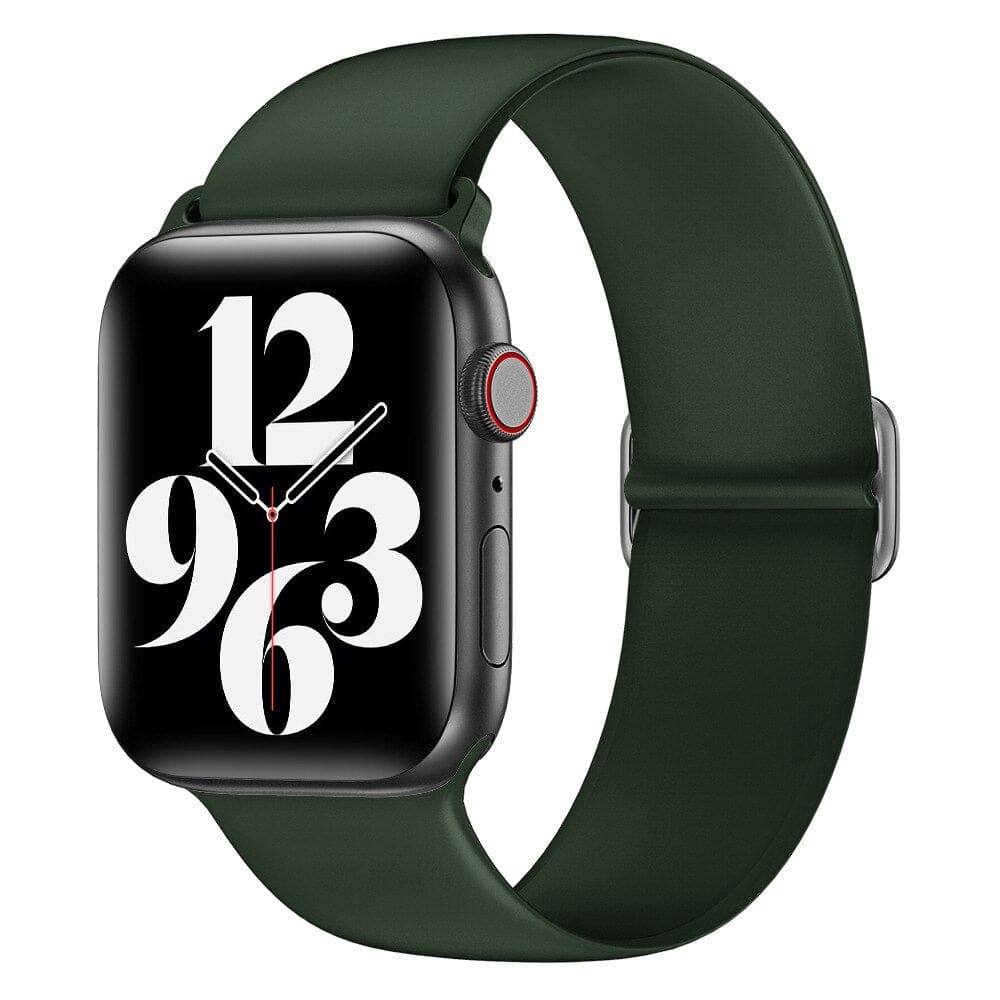 Elastisches Silikon Armband (anpassbar extra-dünn) - Militärgrün / 38-40-41 mm Apple Watch