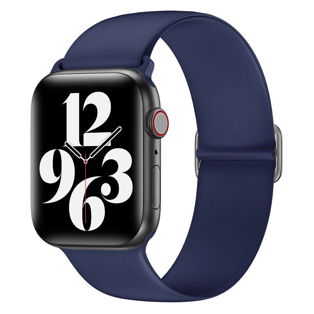 Elastisches Silikon Armband (anpassbar extra-dünn) - Mitternachtsblau / 38-40-41 mm Apple Watch