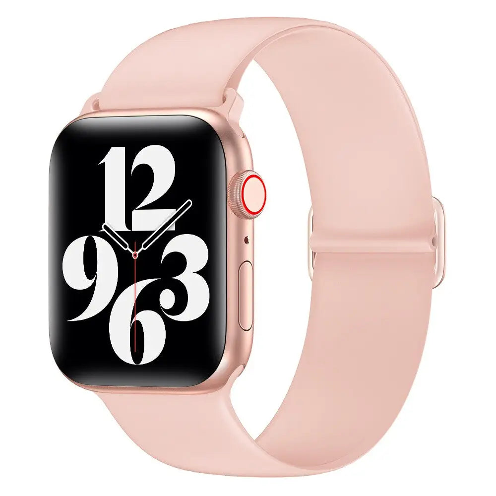 Apple Watch Armband - Elastisches Silikon Armband (anpassbar extra-dünn) - Rose / 38-40-41 mm