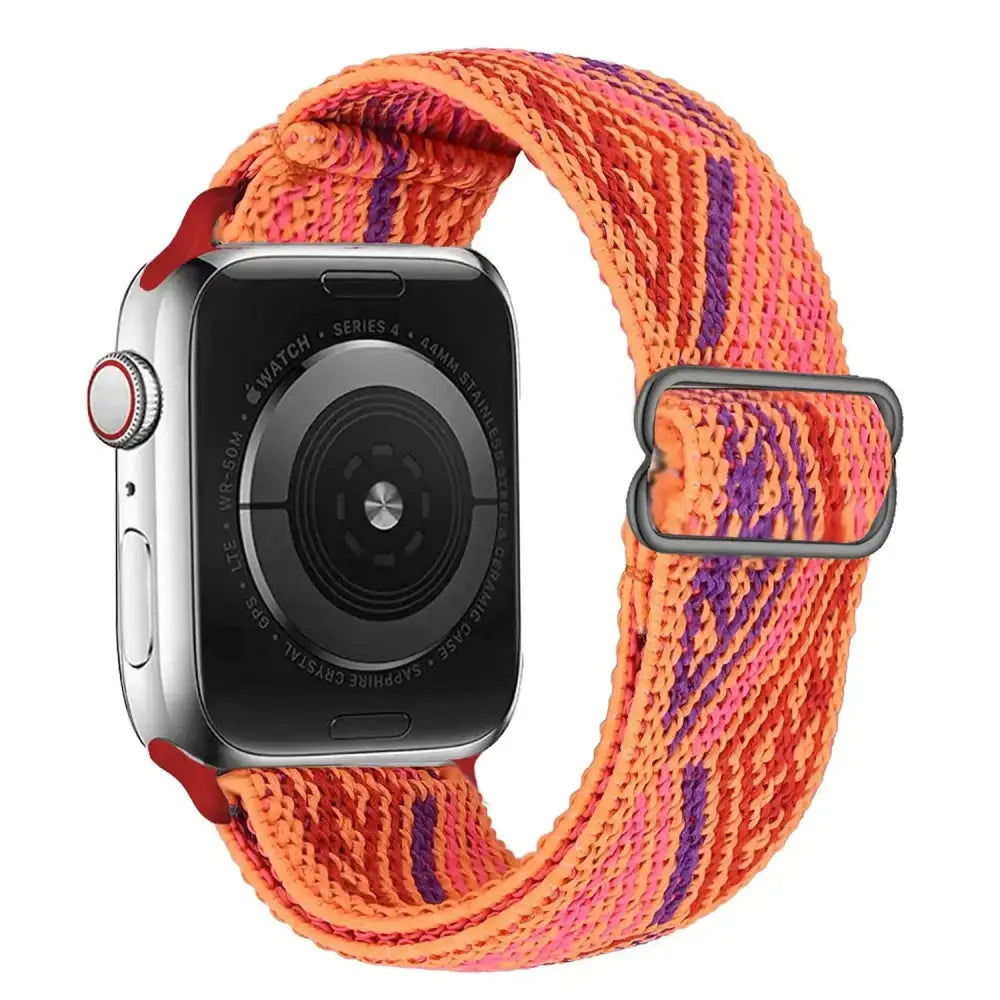 Apple Watch Armband - Elastisches Textil-Armband • Bohemia - Orange / 38-40-41 mm