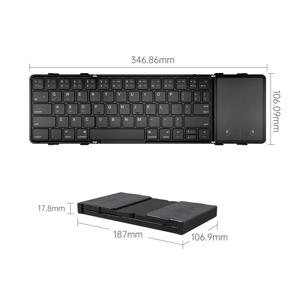 Tastatur - FlexPad – Faltbare Bluetooth-Tastatur mit Trackpad