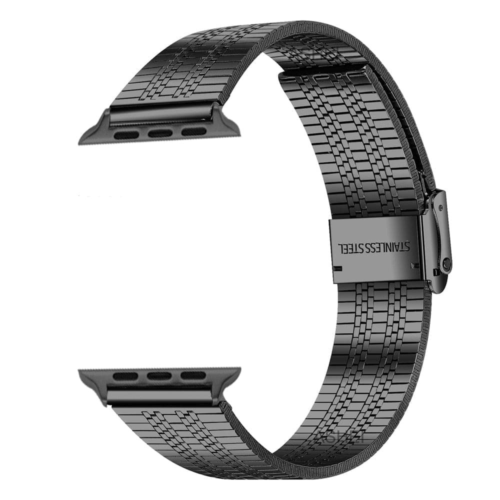 Gliederarmband aus Edelstahl - Schwarz / 38 mm Apple Watch Armband