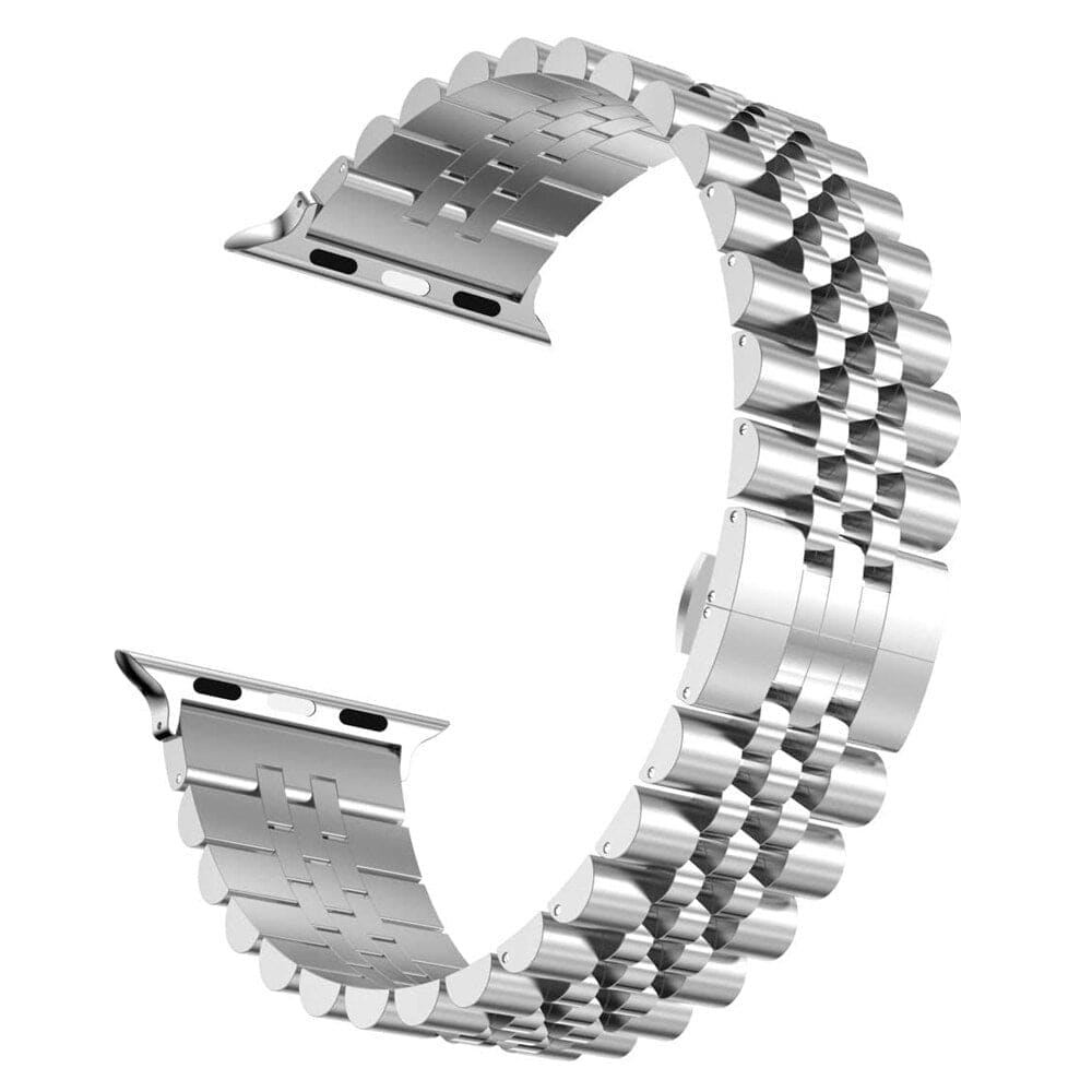 Gliederarmband aus Edelstahl - Silber / 38-40-41 mm - Apple Watch Armband