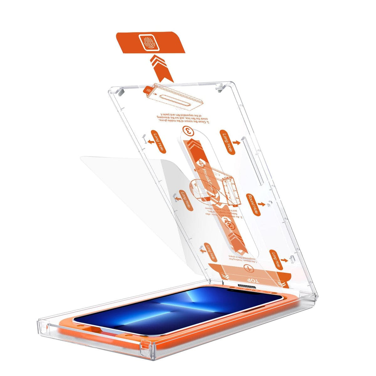 iPhone Panzerglas mit Montagerahmen – 2 Stk. - iPhone Displayschutz