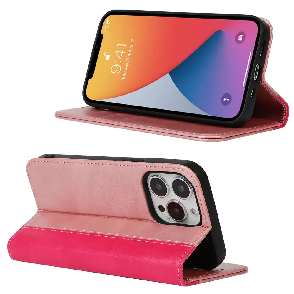 iPhone Schutzhülle - iPhone Retro Flip Cover – Echtleder-Schutzhülle