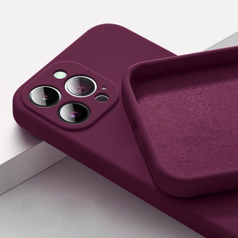 iPhone Schutzhülle aus Silikon (Hardcase) - Burgundy / iPhone 12 mini - iPhone Schutzhülle