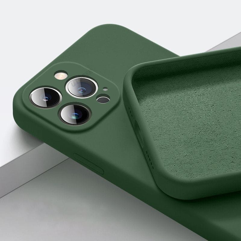 iPhone Schutzhülle aus Silikon (Hardcase) - Dunkelgrün / iPhone 12 mini - iPhone Schutzhülle