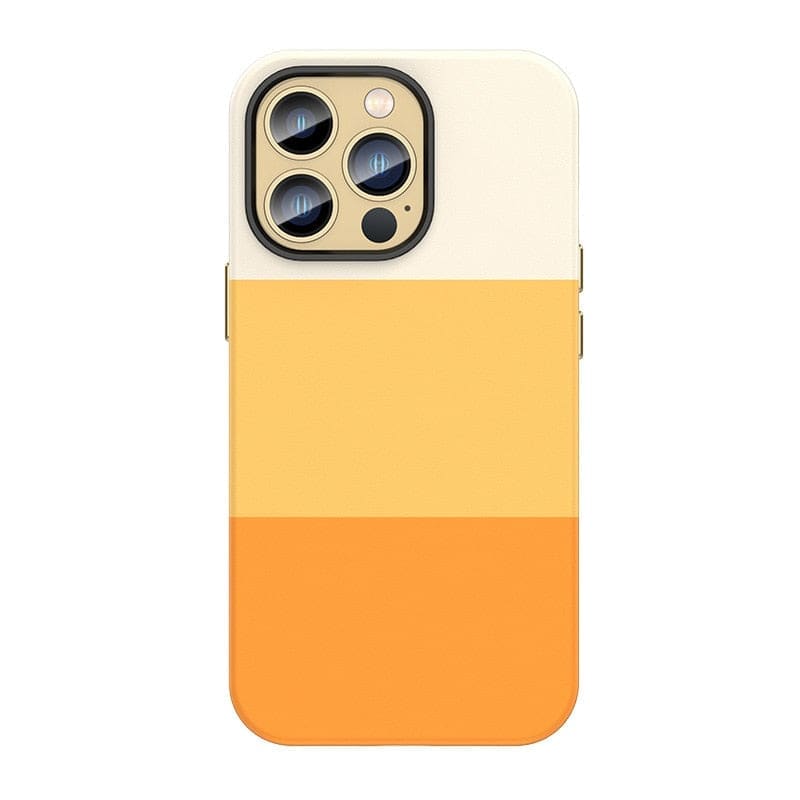 iPhone Schutzhülle im Color-Block Look - Orange / iPhone 11 - iPhone Schutzhülle