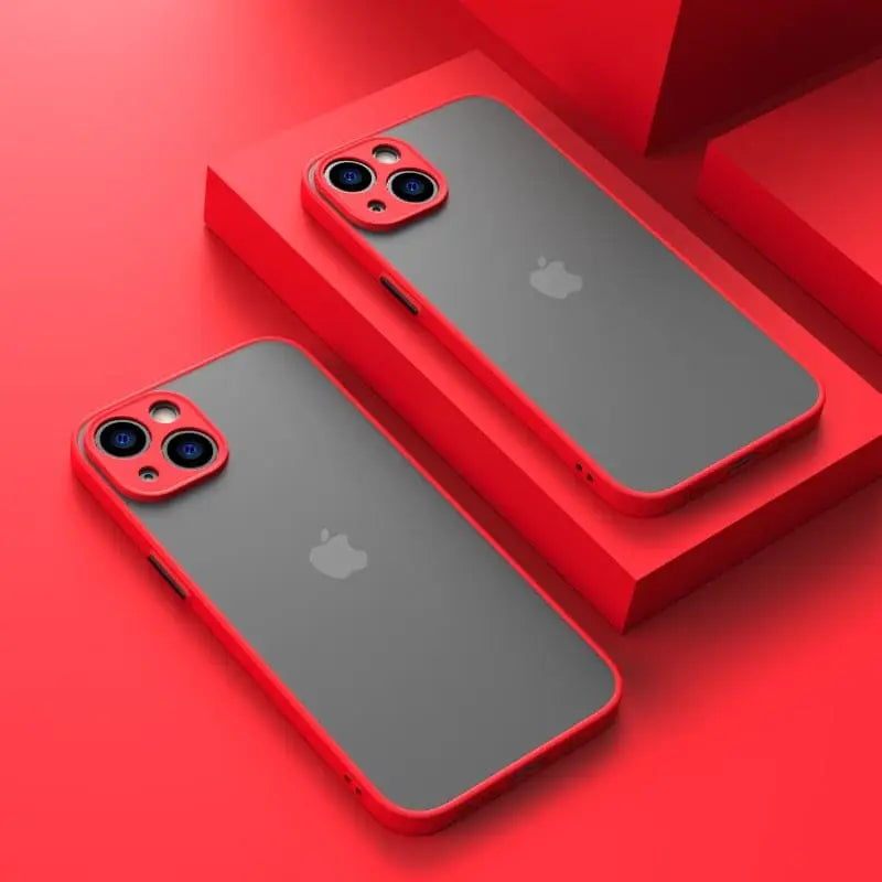 iPhone Schutzhülle - iPhone Schutzhülle mit transparenter Rückseite - iPhone 8 / Rot