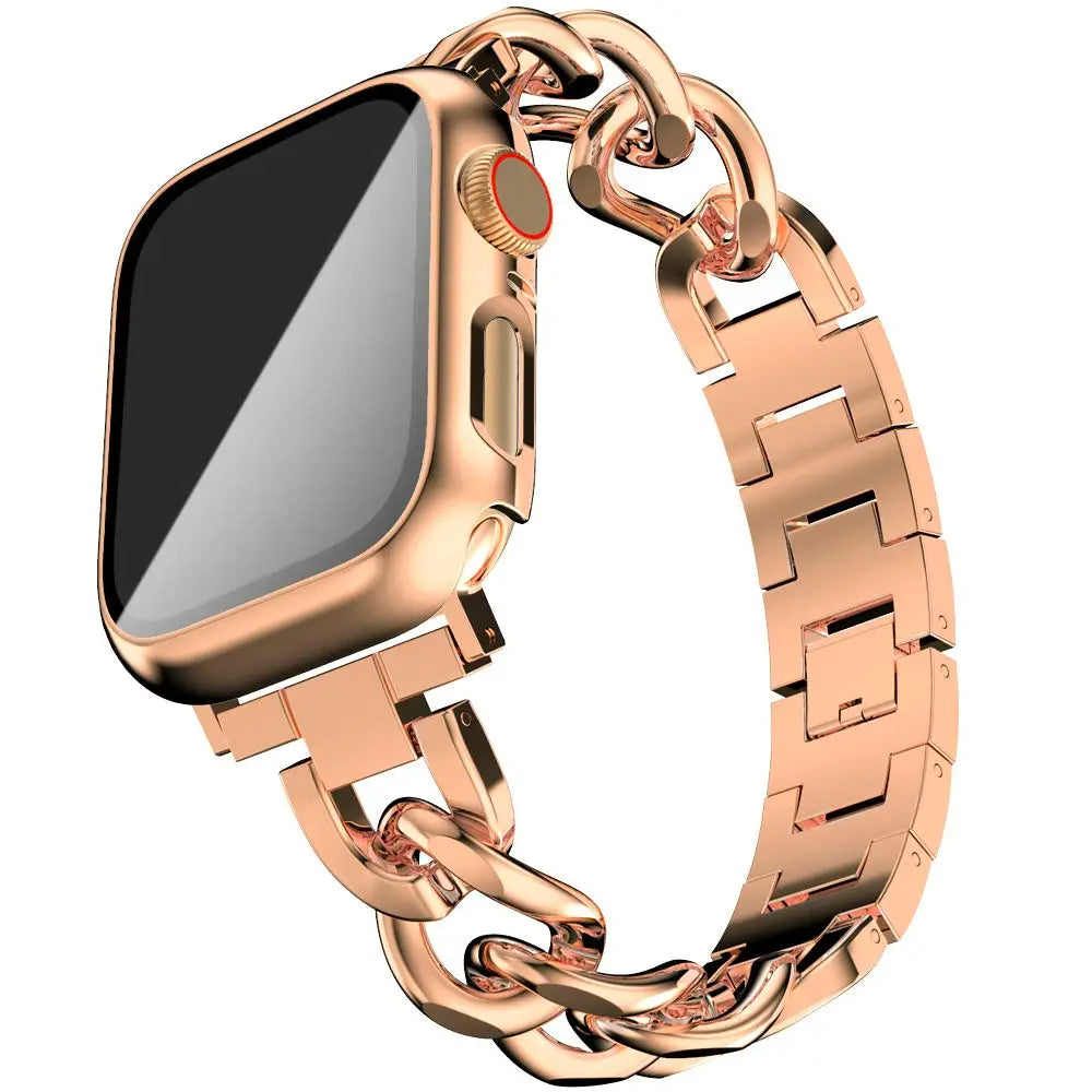 Apple Watch Armband - Kettenarmband aus Edelstahl - Rosegold / 38 mm