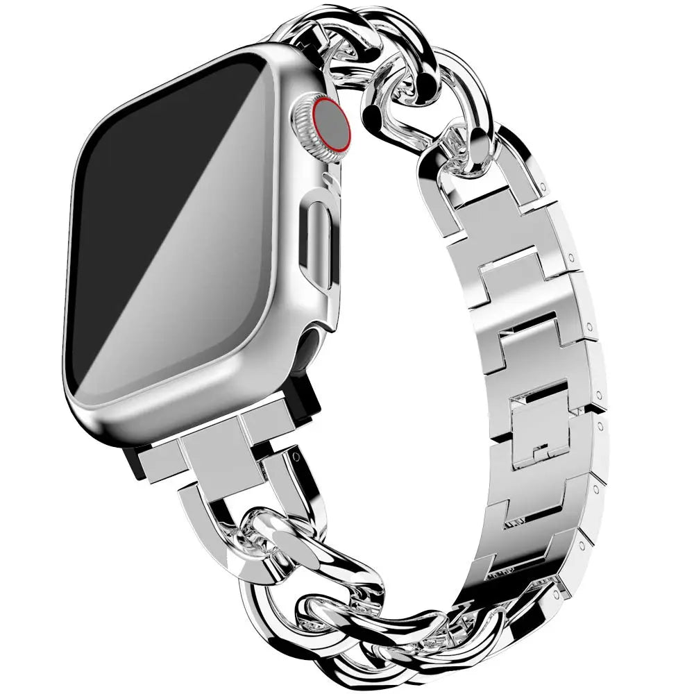 Apple Watch Armband - Kettenarmband aus Edelstahl - Silber / 38 mm