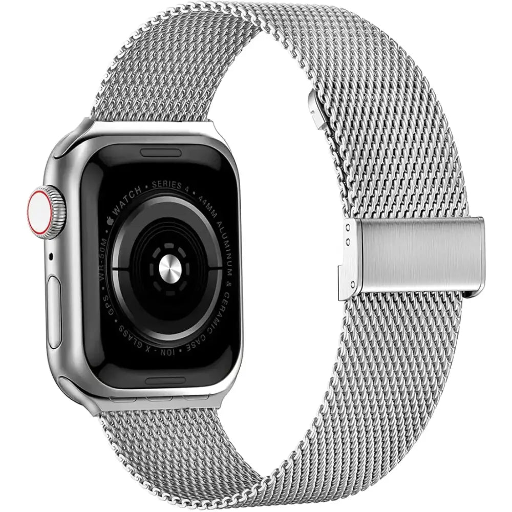 Apple Watch Armband - Klassisches Milanaise Armband aus Edelstahl - Silber / 38-40-41 mm