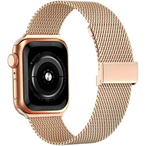 Apple Watch Armband - Klassisches Milanaise Armband aus Edelstahl - Vintage Gold / 38-40-41 mm