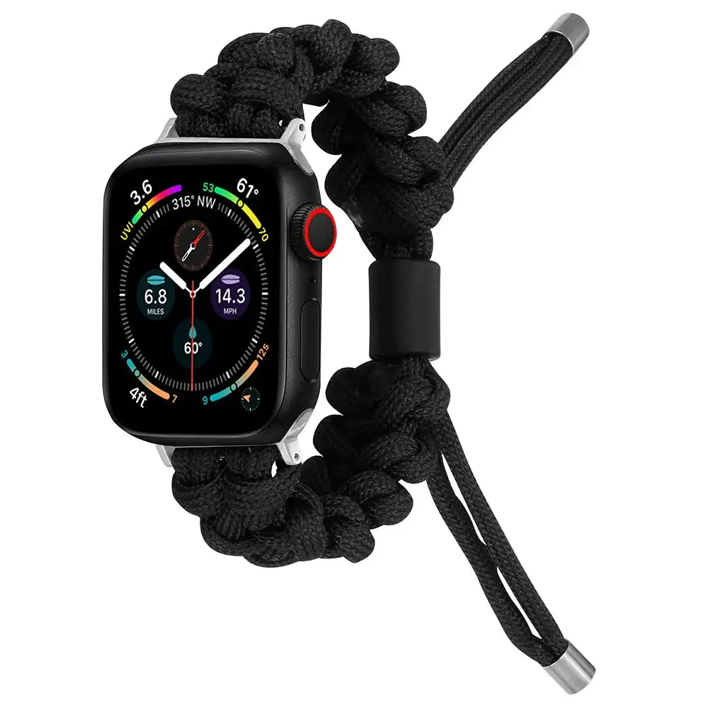 Apple Watch Armband - Kordelarmband für Apple Watch - Black / 38-40-41 mm