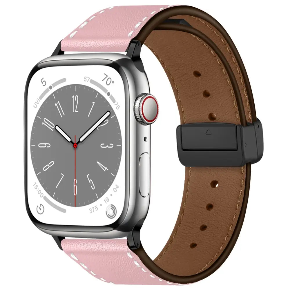 Apple Watch Armband - Kunstleder-Armband mit Magnet-Verschluss - Rosa / 38-40-41 mm