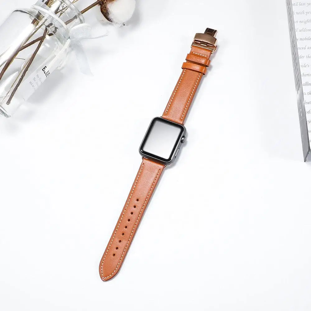 Apple Watch Armband - Kunstleder Armband mit Schnellverschluss