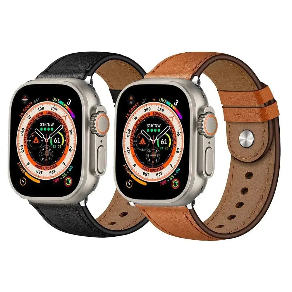 Apple Watch Armband - Kunstleder-Armband mit Sport-Verschluss