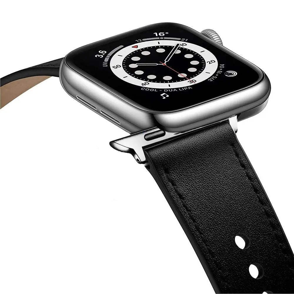 Apple Watch Armband - Kunstleder-Armband mit Sport-Verschluss