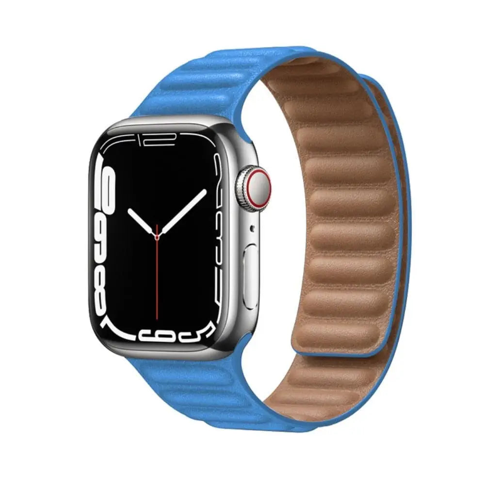 Apple Watch Armband - Magnetic Loop • Armband aus Kunstleder - Blau / 38-40-41 mm