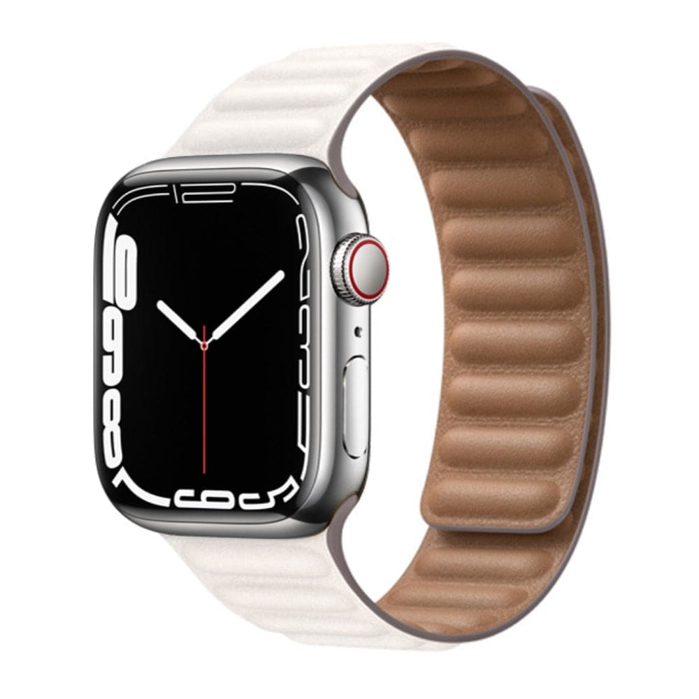 Magnetic Loop • Armband aus Kunstleder - Elfenbein / 38-40-41 mm - Apple Watch Armband