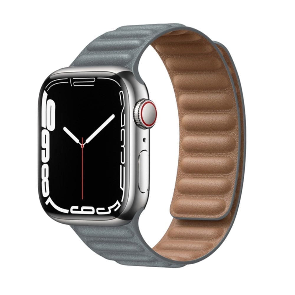 Magnetic Loop • Armband aus Kunstleder - Grau / 38-40-41 mm - Apple Watch Armband
