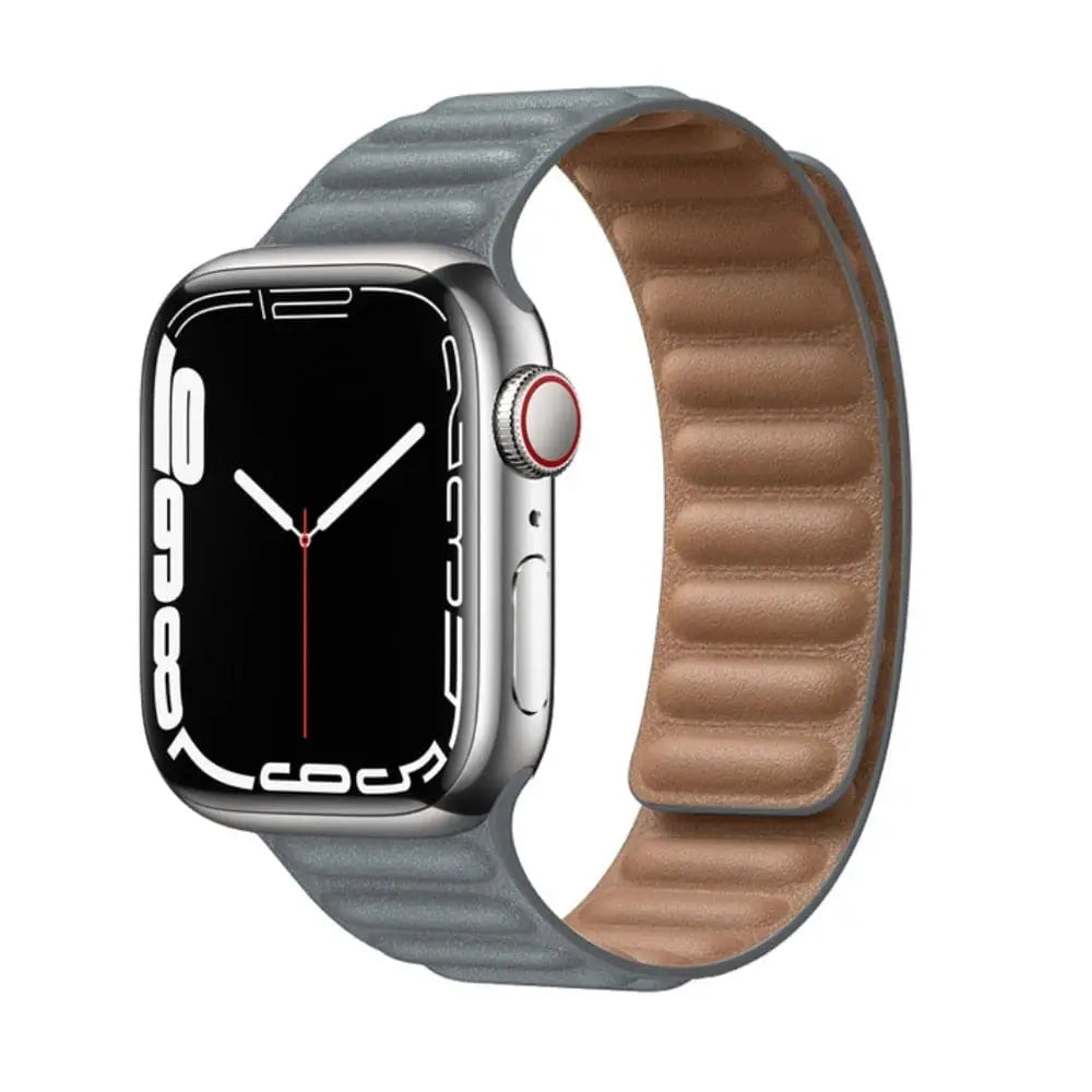 Apple Watch Armband - Magnetic Loop • Armband aus Kunstleder - Grau / 38-40-41 mm